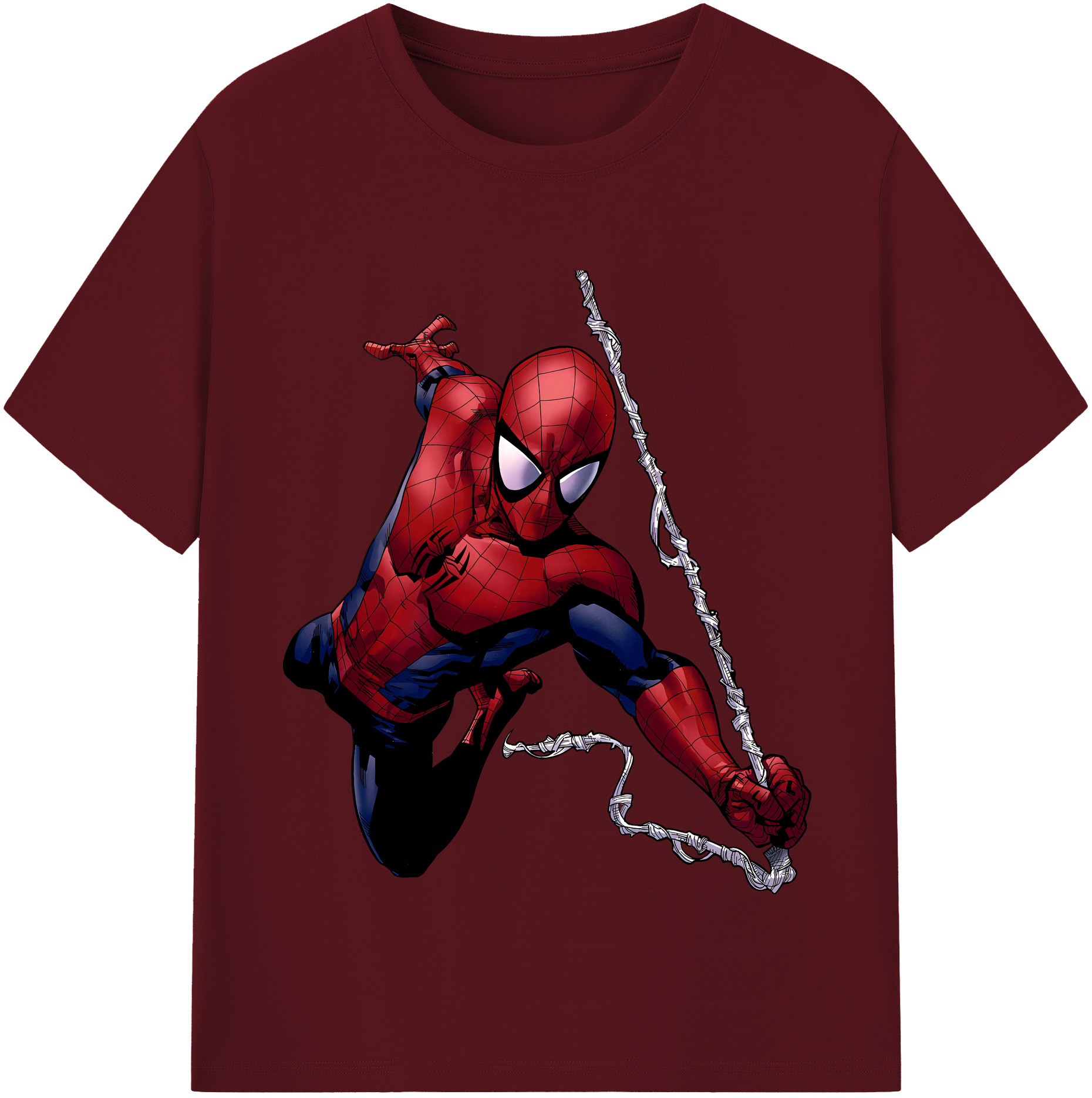 （画像用） Spider Man スパイダーマン 綿100％半袖Tシャツ（フロントプリント）